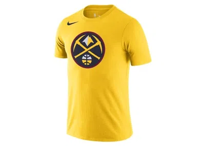 Pre-owned Nike Men's  Nba Denver Nuggets Logo Drifit T-shirt In Yellow/black In Multi