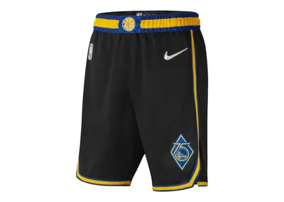 Pre-owned Nike Men's  Nba Golden State Warriors City Edition Drifit Swingman Shorts In Black