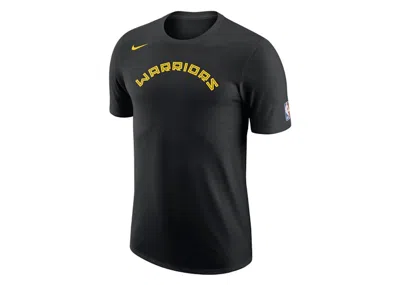 Pre-owned Nike Men's  Nba Golden State Warriors City Edition T-shirt In Black/yellow In Multi