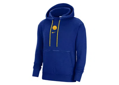 Pre-owned Nike Men's  Nba Golden State Warriors Courtside Fleece Pullover Hoodie In Blue