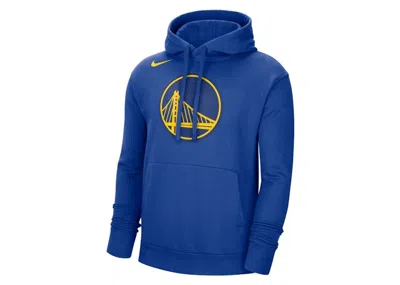 Pre-owned Nike Men's  Nba Golden State Warriors Fleece Pullover Hoodie In Blue