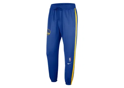 Pre-owned Nike Men's  Nba Golden State Warriors Showtime Drifit Pants In Blue