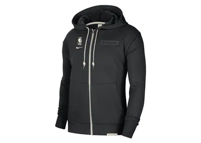 Pre-owned Nike Men's  Nba Golden State Warriors Standard Issue Drifit Hoodie In Black