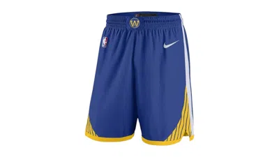 Pre-owned Nike Men's  Nba Golden State Warriors Team Limited Swingman Shorts In Blue/yellow In Multi