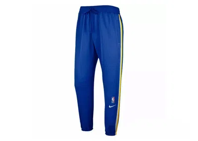 Pre-owned Nike Men's  Nba Golden States Warriors Showtime Drifit Pants In Blue