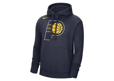 Pre-owned Nike Men's  Nba Indiana Pacers Fleece Pullover Loose Fit Hoodie In Dark Blue