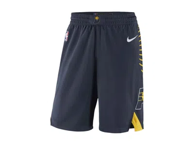 Pre-owned Nike Men's  Nba Indiana Pacers Icon Edition Swingman Shorts In Navy Blue/white