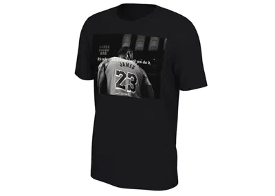 Pre-owned Nike Men's  Nba L.a. Lakers Lebron James Just Do It T-shirt In Black