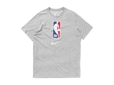 Pre-owned Nike Men's  Nba Logo Drifit T-shirt In Grey/white