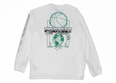 Pre-owned Nike Men's  Nba Loose Fit Long Sleeve T-shirt In White/black/green In Multi