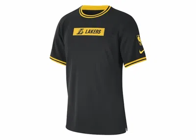 Pre-owned Nike Men's  Nba Los Angeles Lakers Courtside Drifit T-shirt In Black