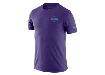 Pre-owned Nike Men's  Nba Los Angeles Lakers Essential T-shirt In Purple