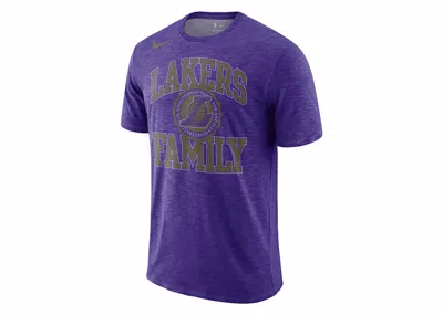 Pre-owned Nike Men's  Nba Los Angeles Lakers Mantra Drifit T-shirt In Purple