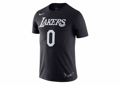 Pre-owned Nike Men's  Nba Los Angeles Lakers Russell Westbrook T-shirt In Black/white/purple