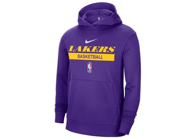 Pre-owned Nike Men's  Nba Los Angeles Lakers Spotlight Drifit Hoodie In Purple