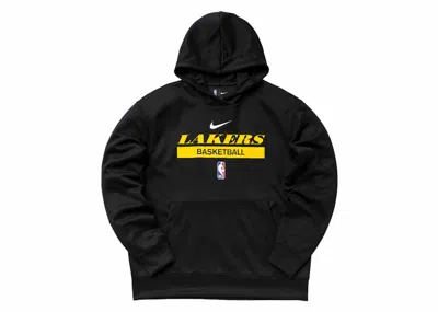 Pre-owned Nike Men's  Nba Los Angeles Lakers Spotlight Drifit Loose Fit Hoodie In Black