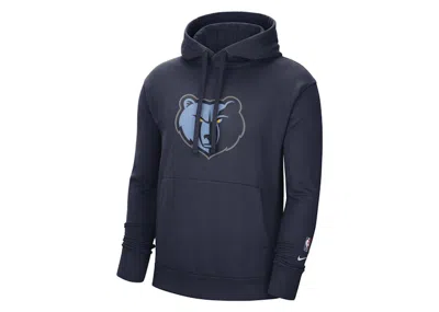 Pre-owned Nike Men's  Nba Memphis Grizzlies Essential Fleece Pullover Hoodie In Dark Blue