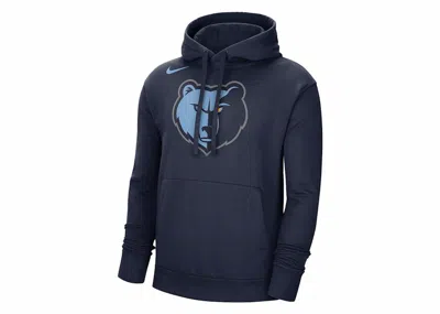 Pre-owned Nike Men's  Nba Memphis Grizzlies Fleece Pullover Hoodie In Navy Blue