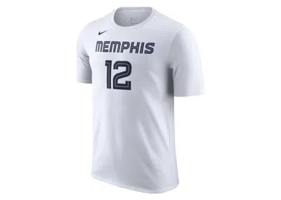 Pre-owned Nike Men's  Nba Memphis Grizzlies Ja Morant T-shirt In White/blue
