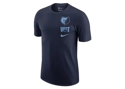 Pre-owned Nike Men's  Nba Memphis Grizzlies T-shirt In College Navy Blue