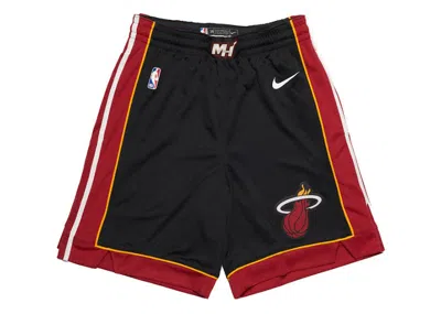 Pre-owned Nike Men's  Nba Miami Heat Icon Edition Shorts In Black/red/white In Multi