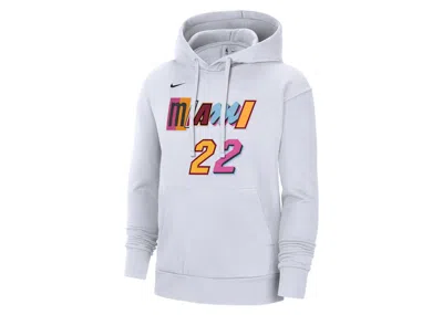 Pre-owned Nike Men's  Nba Miami Heat Jimmy Butler City Edition Fleece Pullover Hoodie In Heather Grey