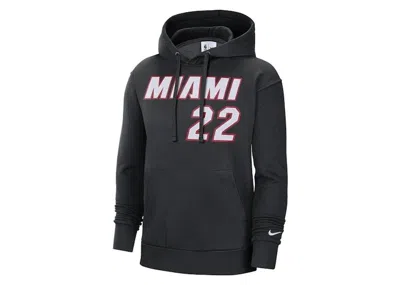 Pre-owned Nike Men's  Nba Miami Heat Jimmy Butler Essential Fleece Loose Pullover Fit Hoodie In Black