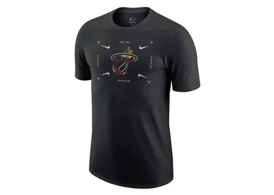 Pre-owned Nike Men's  Nba Miami Heat T-shirt In Black