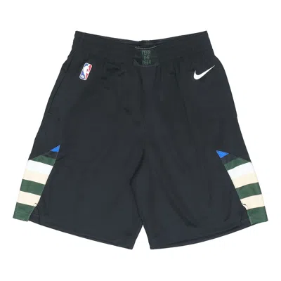 Nike Men's  Nba Milwaukee Bucks Black Shorts In Blue