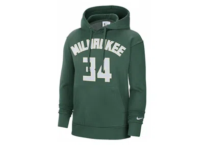 Pre-owned Nike Men's  Nba Milwaukee Bucks Giannis Antetokounmpo Essential Fleece Hoodie In Green