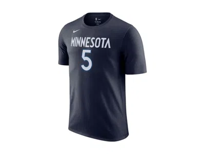 Pre-owned Nike Men's  Nba Minnesota Timberwolves Anthony Edwards T-shirt In Dark Blue/white In Multi