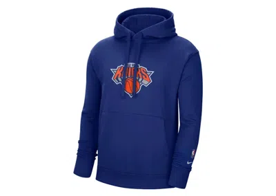Pre-owned Nike Men's  Nba New York Knicks Essential Fleece Pullover Hoodie In Blue