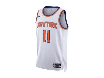 Pre-owned Nike Men's  Nba New York Knicks Jalen Brunson Association Edition T-shirt In White/blue In Multi