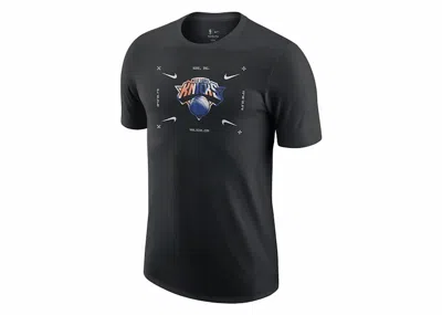 Pre-owned Nike Men's  Nba New York Knicks Short Sleeve T-shirt In Black