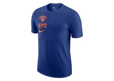Pre-owned Nike Men's  Nba New York Knicks T-shirt In Blue/orange