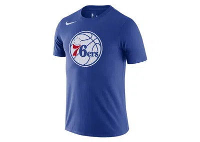 Pre-owned Nike Men's  Nba Philadelphia 76ers Drifit T-shirt In Blue/white