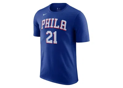 Pre-owned Nike Men's  Nba Philadelphia 76ers Joel Embiid T-shirt In Blue/white
