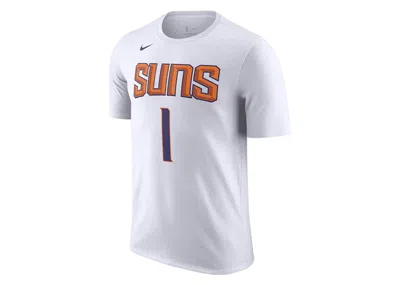 Pre-owned Nike Men's  Nba Phoenix Suns Devin Booker T-shirt In White/purple/orange