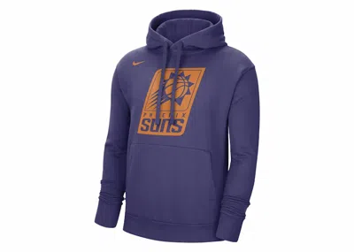 Pre-owned Nike Men's  Nba Phoenix Suns Essential Fleece Pullover Loose Fit Hoodie In Purple
