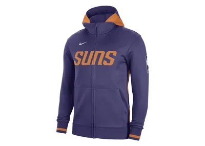 Pre-owned Nike Men's  Nba Phoenix Suns Showtime Drifit Fullzip Hoodie In Purple