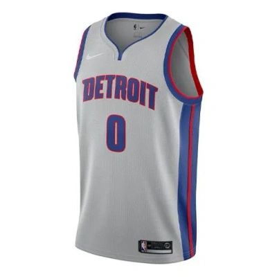 Nike Men's  Nba Retro Basketball Jersey/vest Sw Fan Edition Detroit Pistons No. 0 Gray