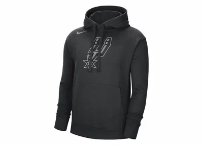 Pre-owned Nike Men's  Nba San Antonio Spurs Fleece Pullover Loose Fit Hoodie In Black