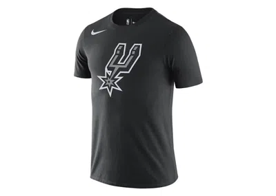 Pre-owned Nike Men's  Nba San Antonio Spurs Logo Drifit T-shirt In Black