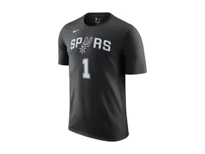 Pre-owned Nike Men's  Nba San Antonio Spurs Victor Wembanyama T-shirt In Black/white/grey In Multi