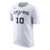 Nike Men's  Nba Spurs Derozan Alphabet Printing Basketball Sports Round Neck Short Sleeve White T-shi In Multi