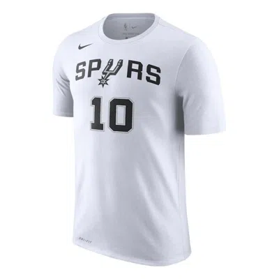 Nike Men's  Nba Spurs Derozan Alphabet Printing Basketball Sports Round Neck Short Sleeve White T-shi In Multi