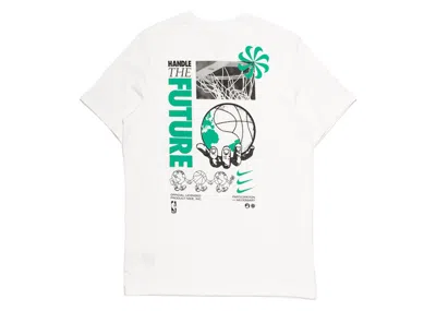 Pre-owned Nike Men's  Nba Team 31 Courtside Short Sleeve T-shirt In White