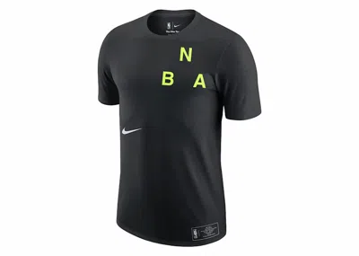 Pre-owned Nike Men's  Nba Team 31 Essential T-shirt In Black/white/lime