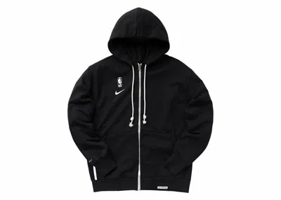 Pre-owned Nike Men's  Nba Team 31 Standard Issue Dri Fit Fullzip Loose Fit Hoodie In Black