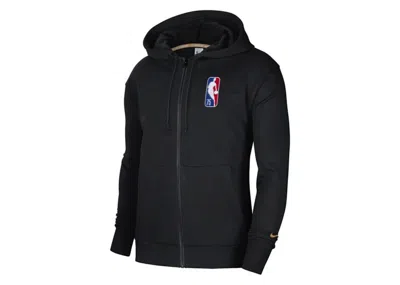 Pre-owned Nike Men's  Nba Toronto Raptors Courtside Fullzip Fleece Hoodie In Black